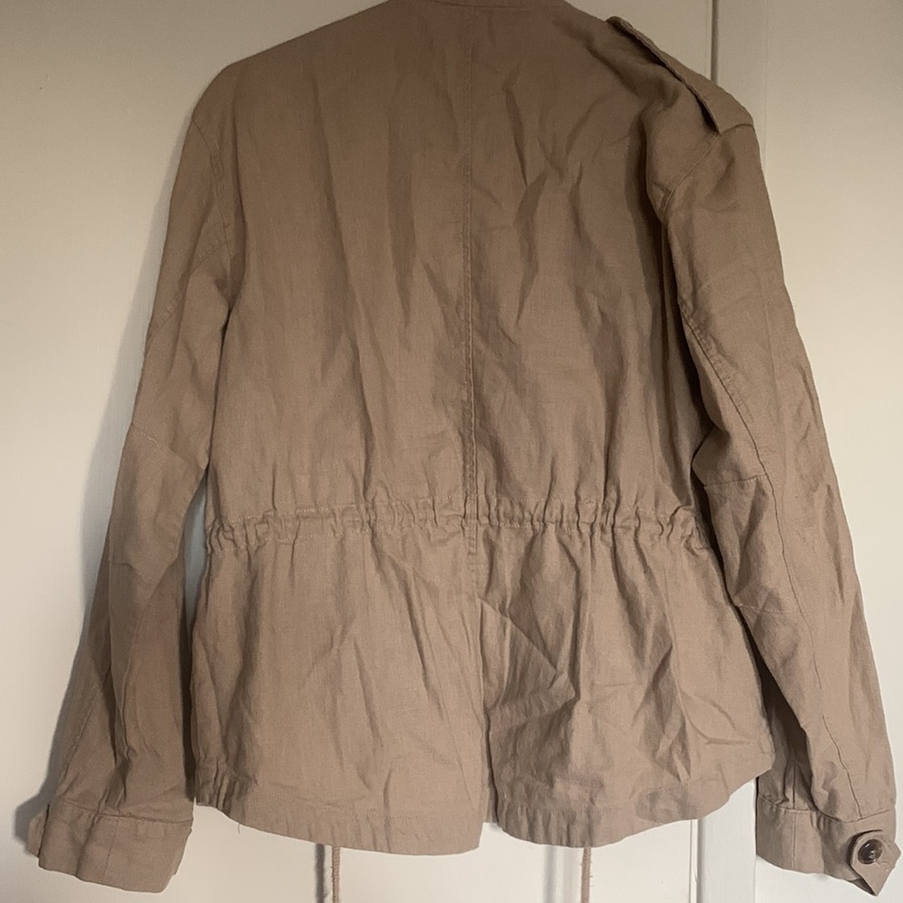 Tan Linen Jacket - Picture 8 of 9